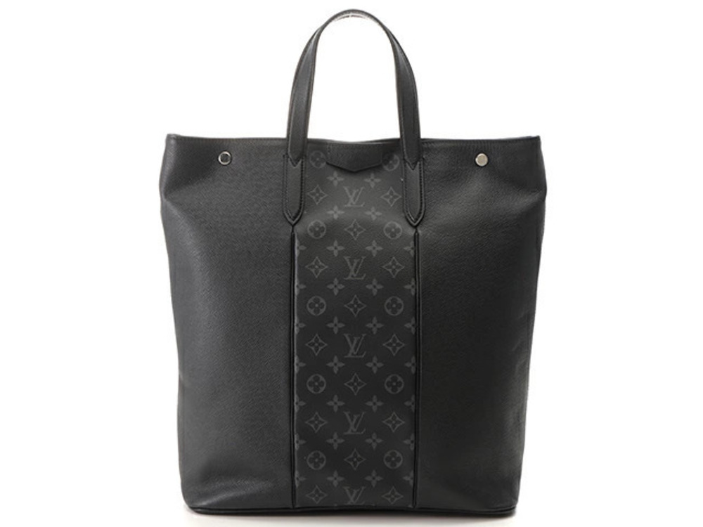 Louis Vuitton Taigarama City Tote Bag central stripe Eclipse Taiga Black